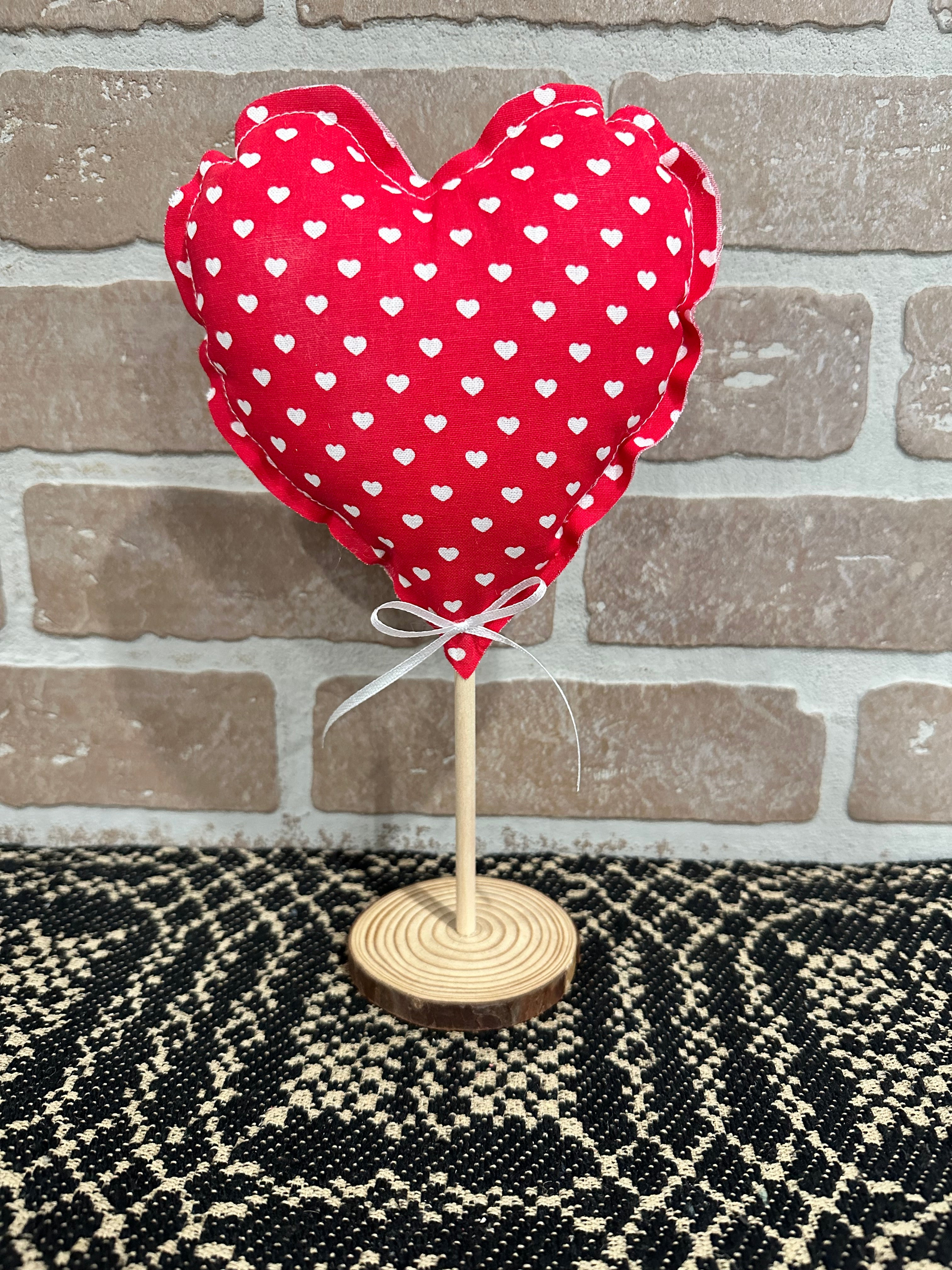 Fabric Heart on Stand