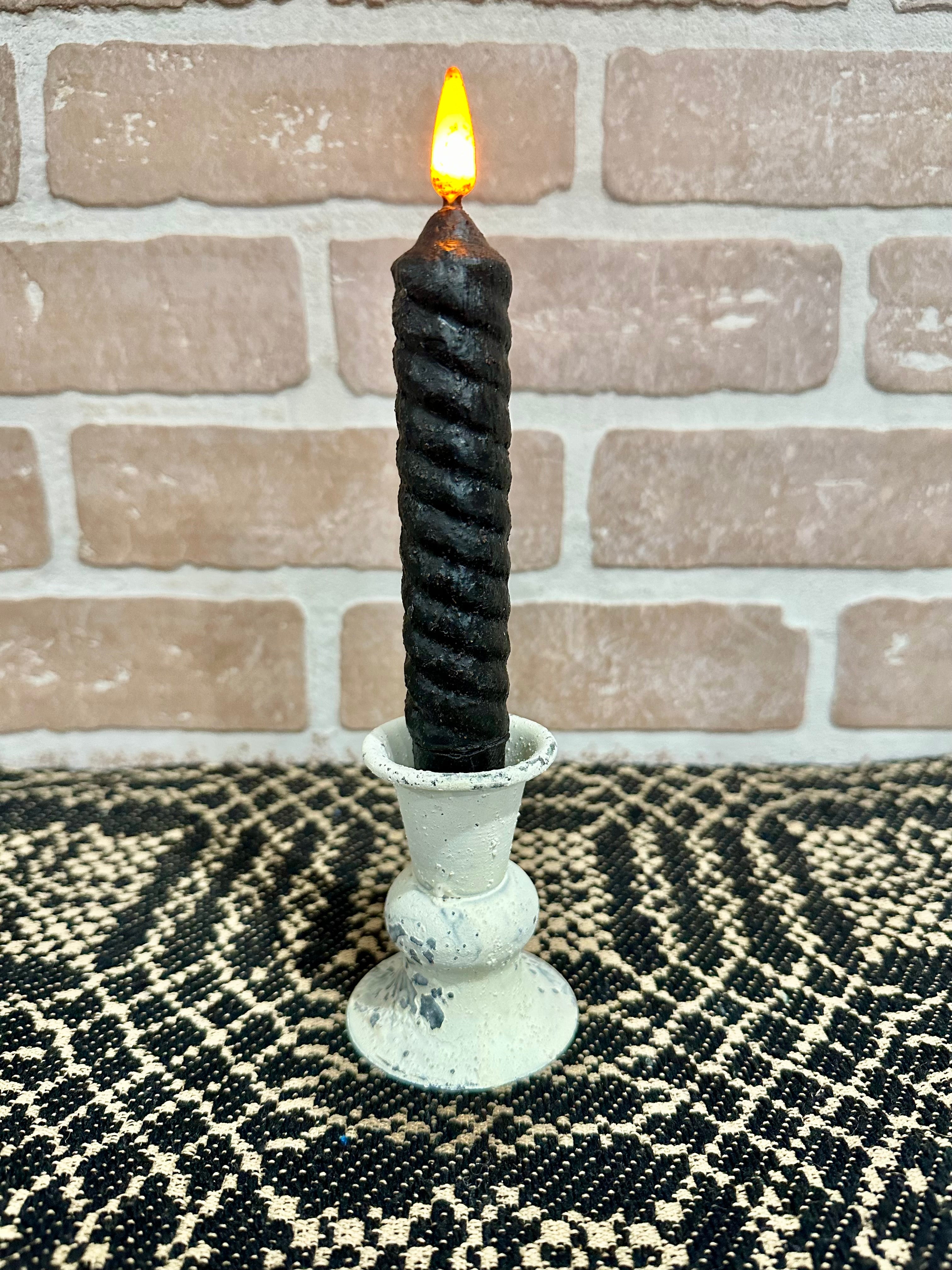 Black Twisted Taper Candle