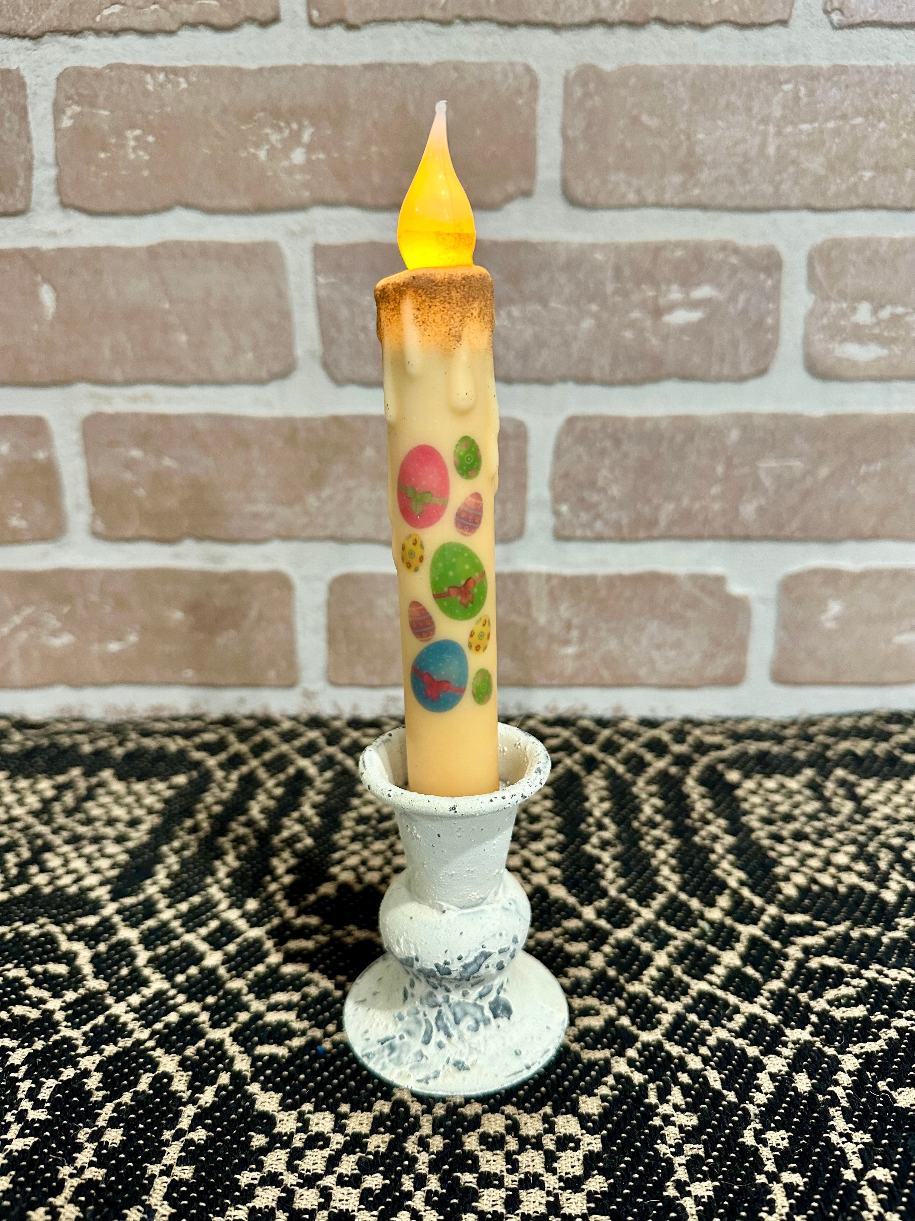Easter Egg Taper Candle in Natural