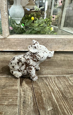 Distressed Resin Pig