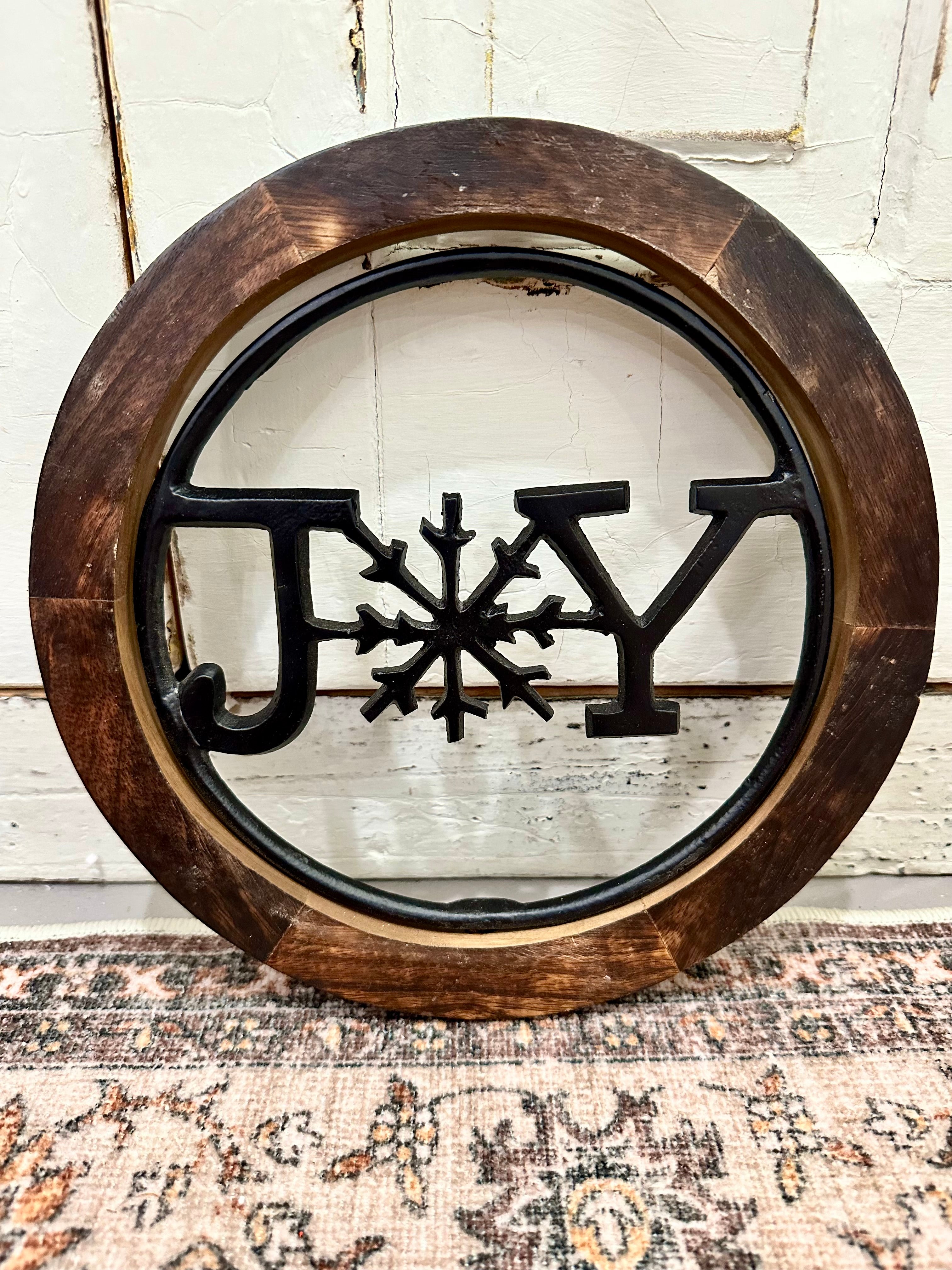 10” Black Metal Joy Mango Ring Hanger