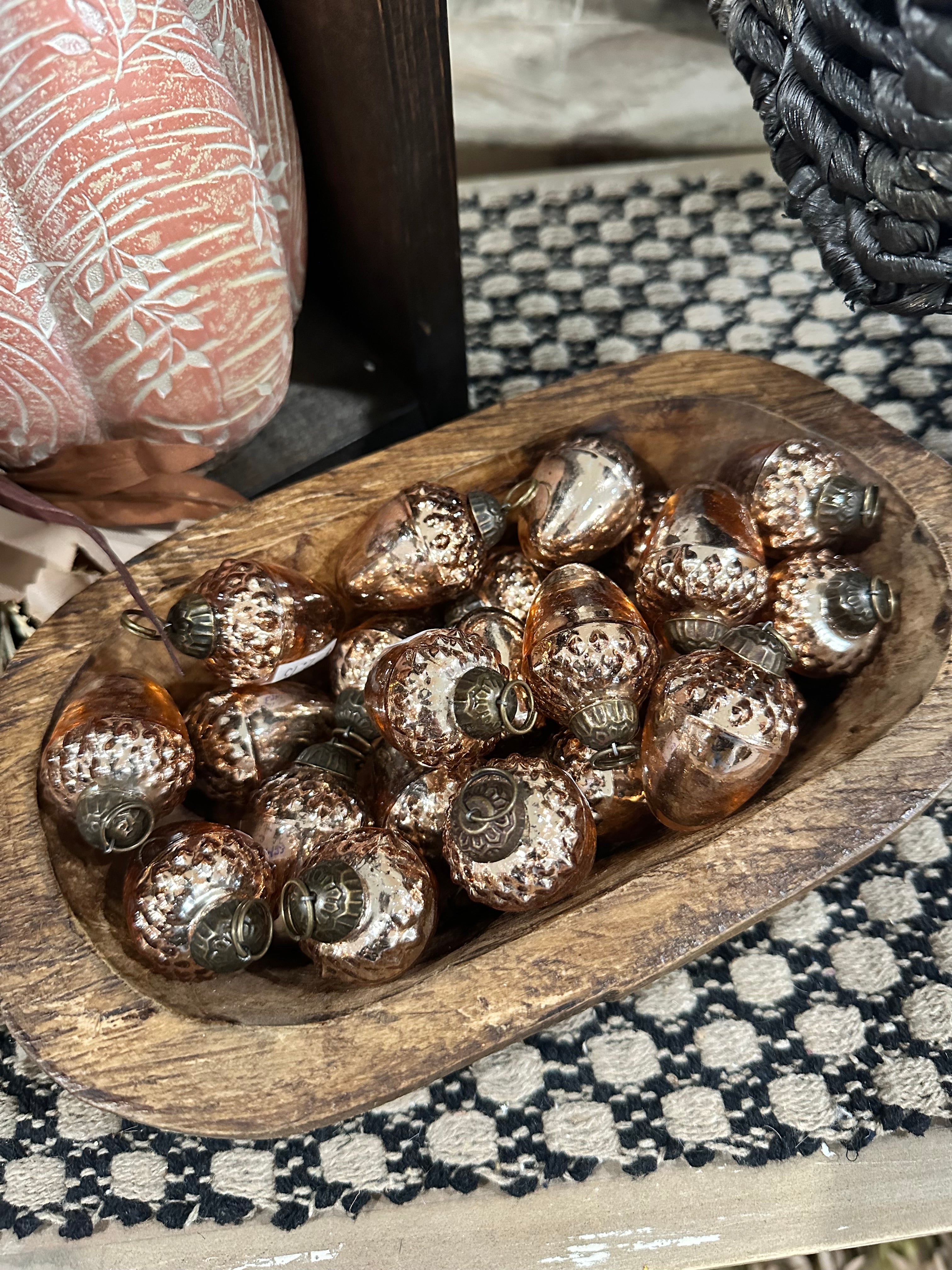 Mini Glass Antique Acorn