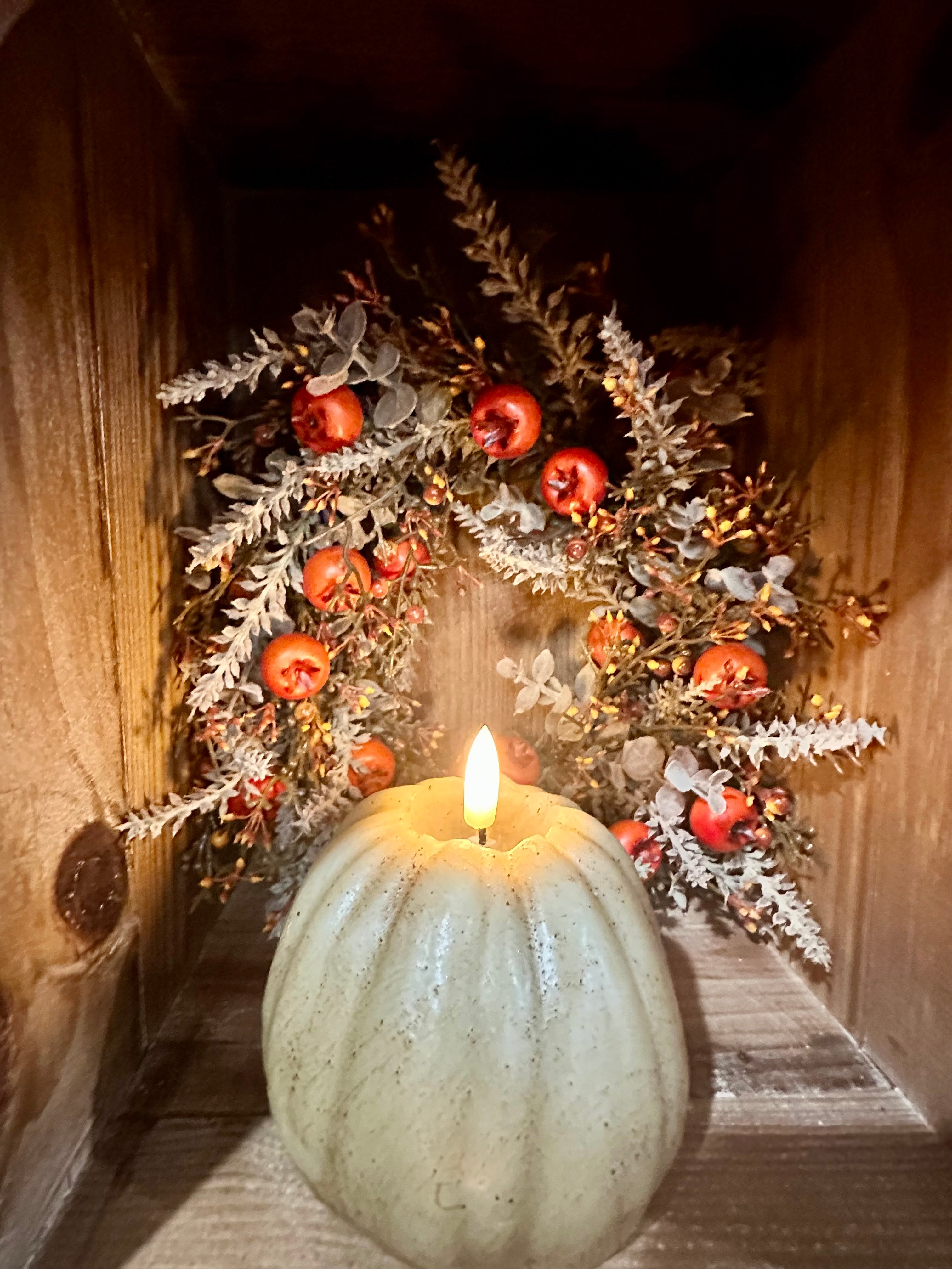 Pumpkin 3D Flame Candle 4”