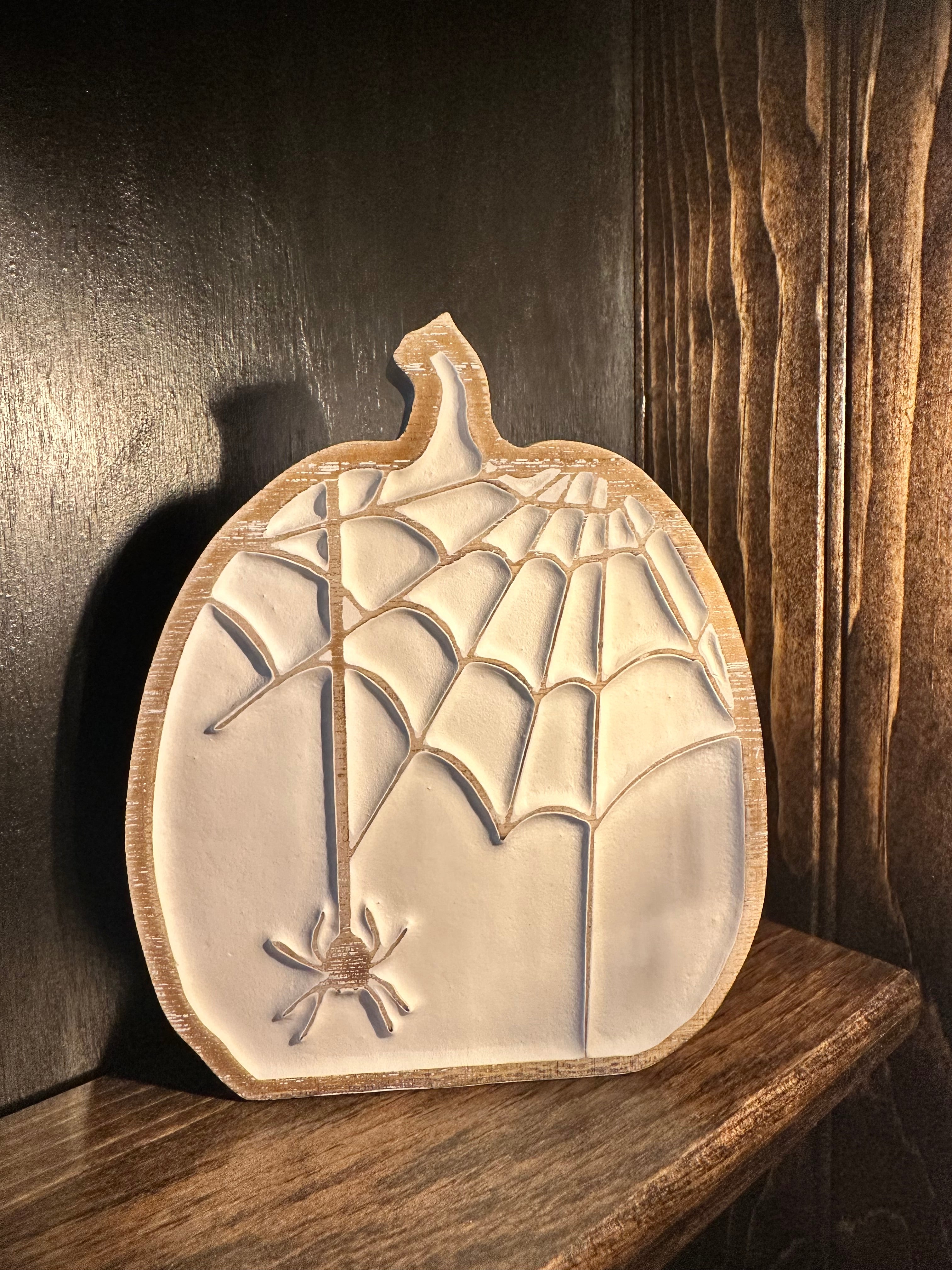 Spiderweb Carved Pumpkin