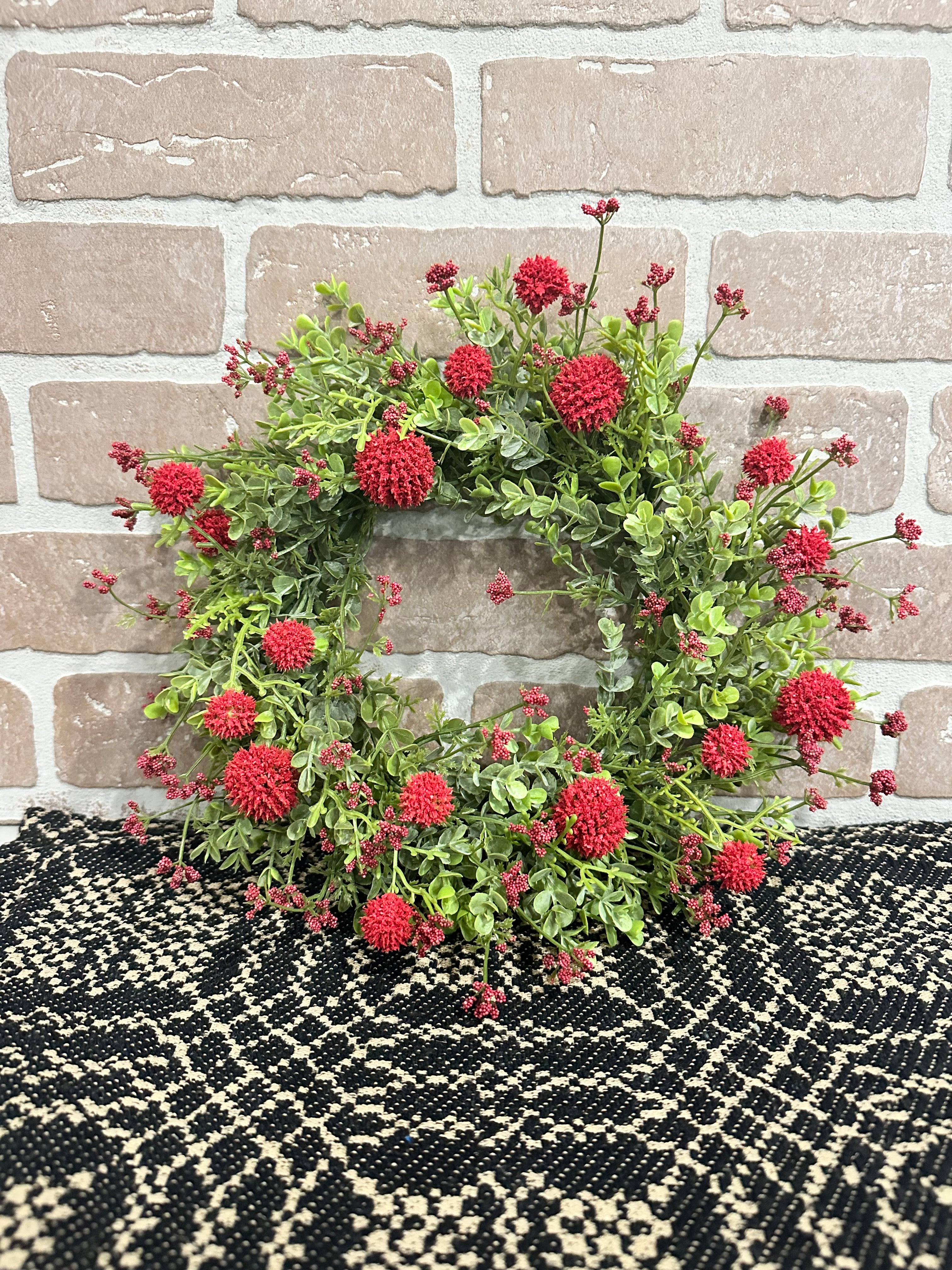 Red Garden Bliss Candle Ring 6”