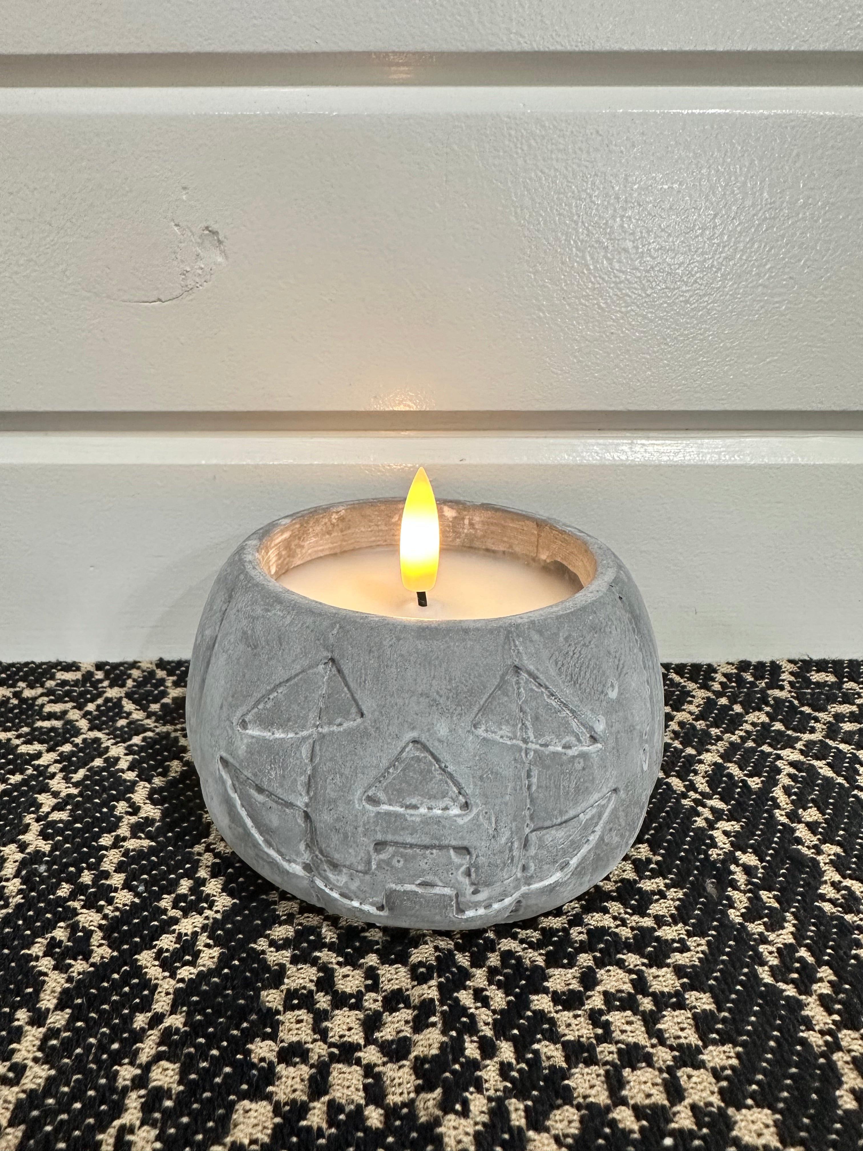 Jack-O-Lantern 3D Flame Candle 3”
