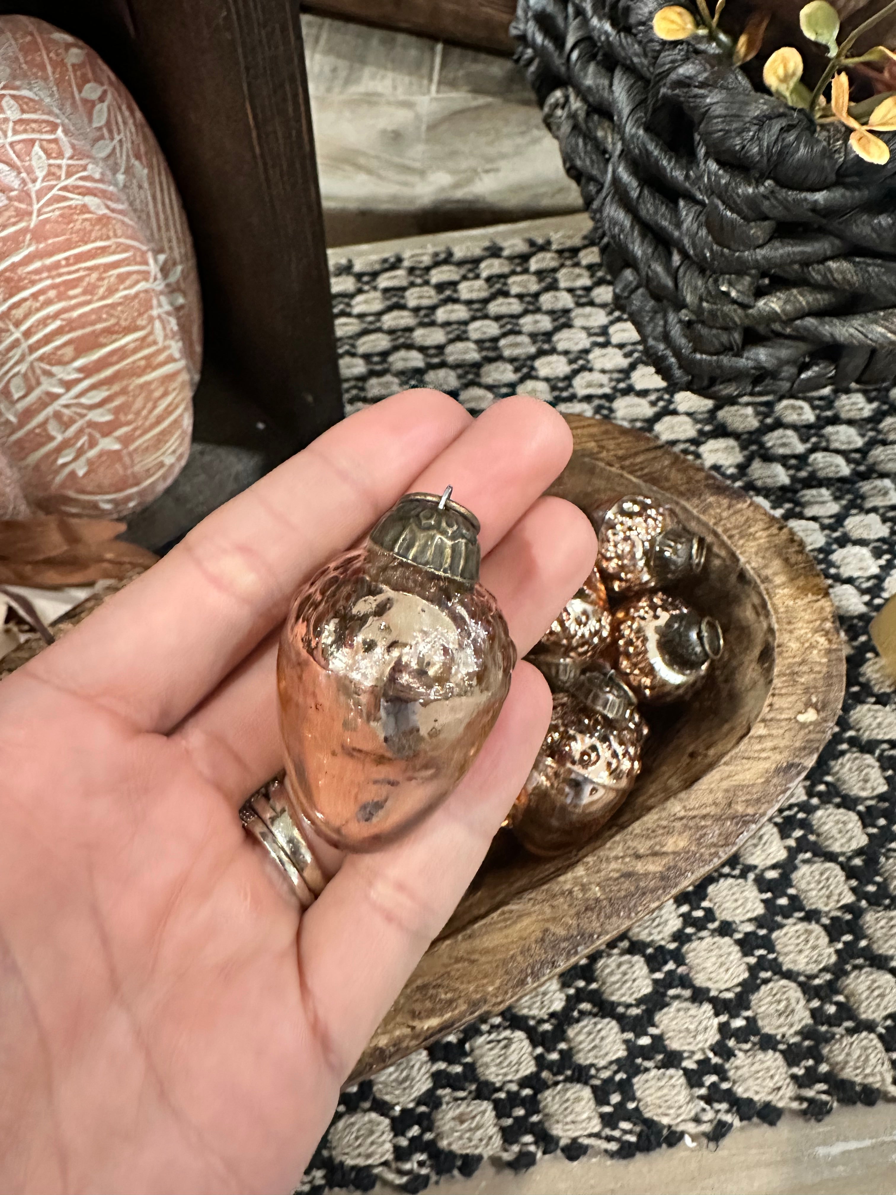 Mini Glass Antique Acorn