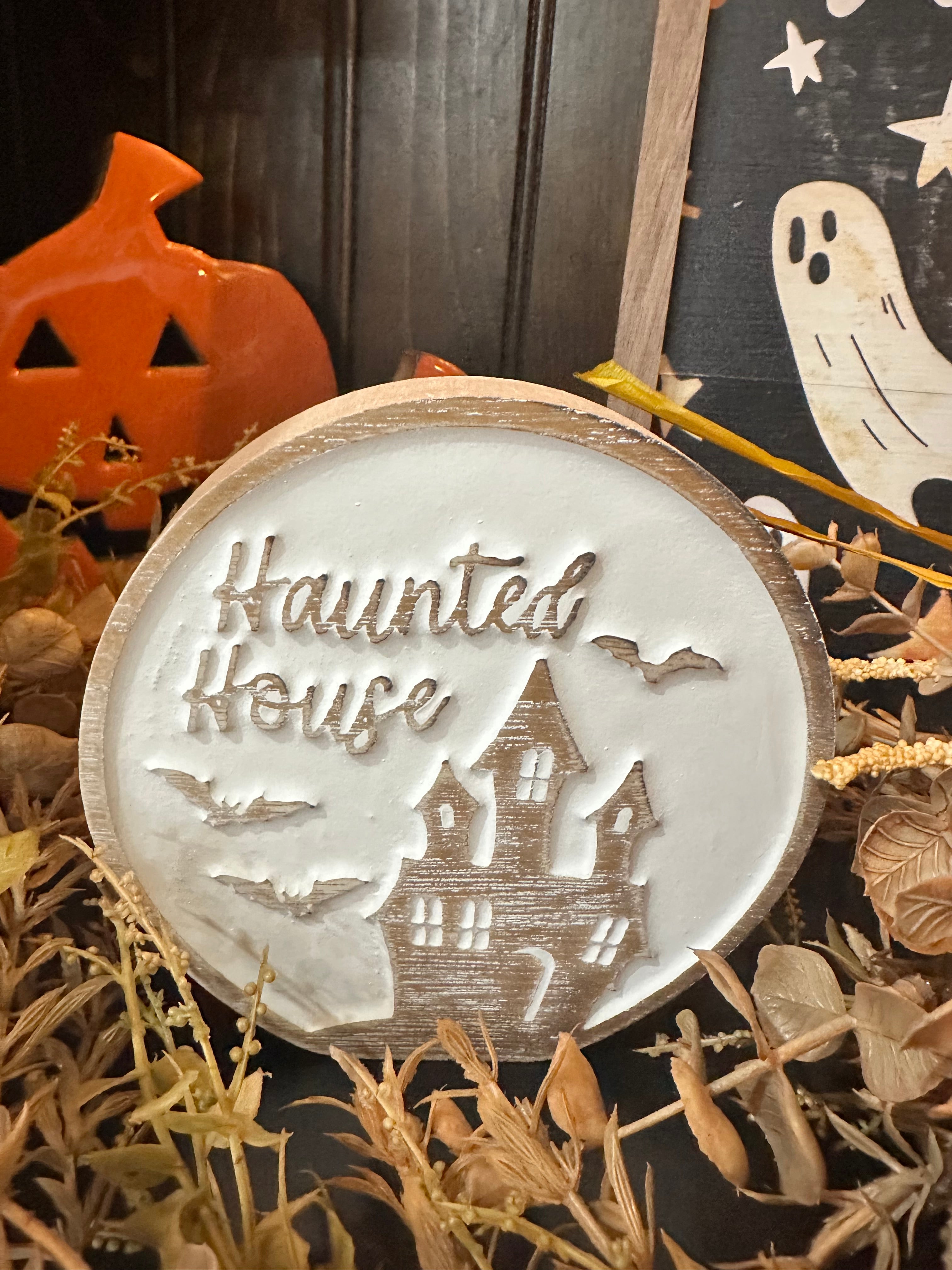 Haunted House Carved Cutout