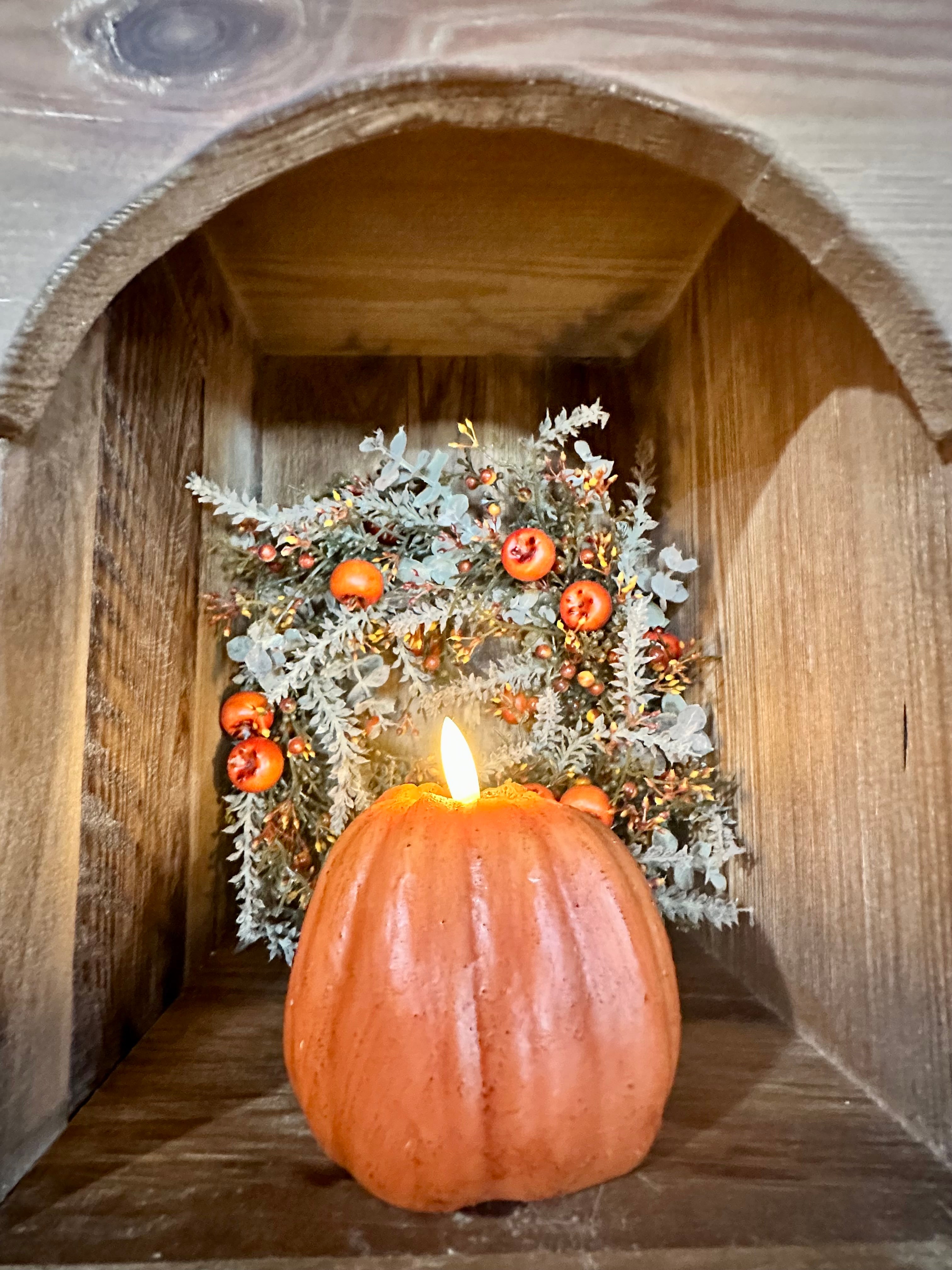Pumpkin 3D Flame Candle 4”