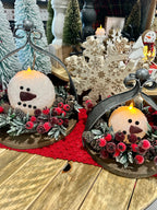 Snowball Head Moving Flame LED Candle