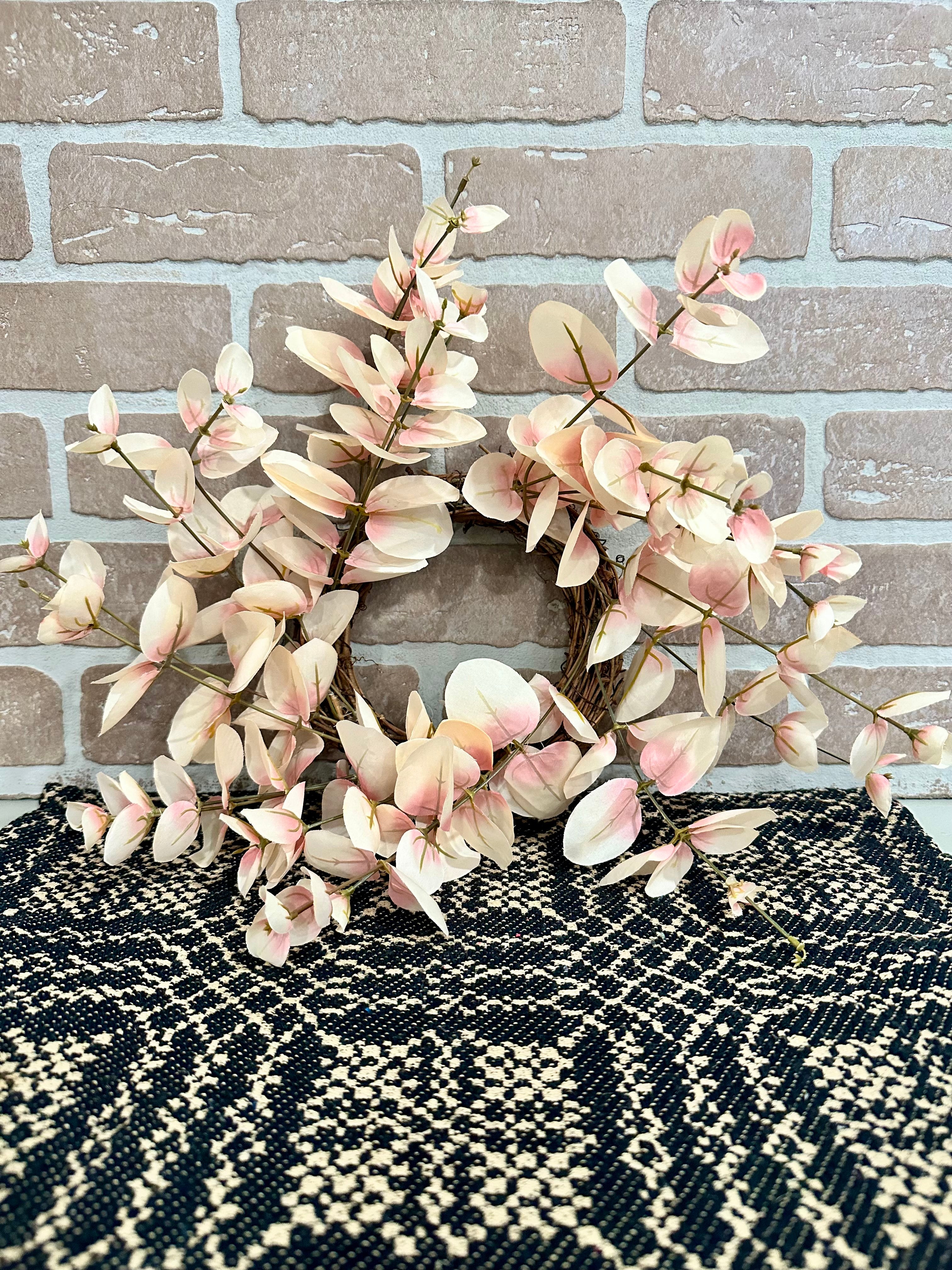 Blushing Eucalyptus Wreath 15”