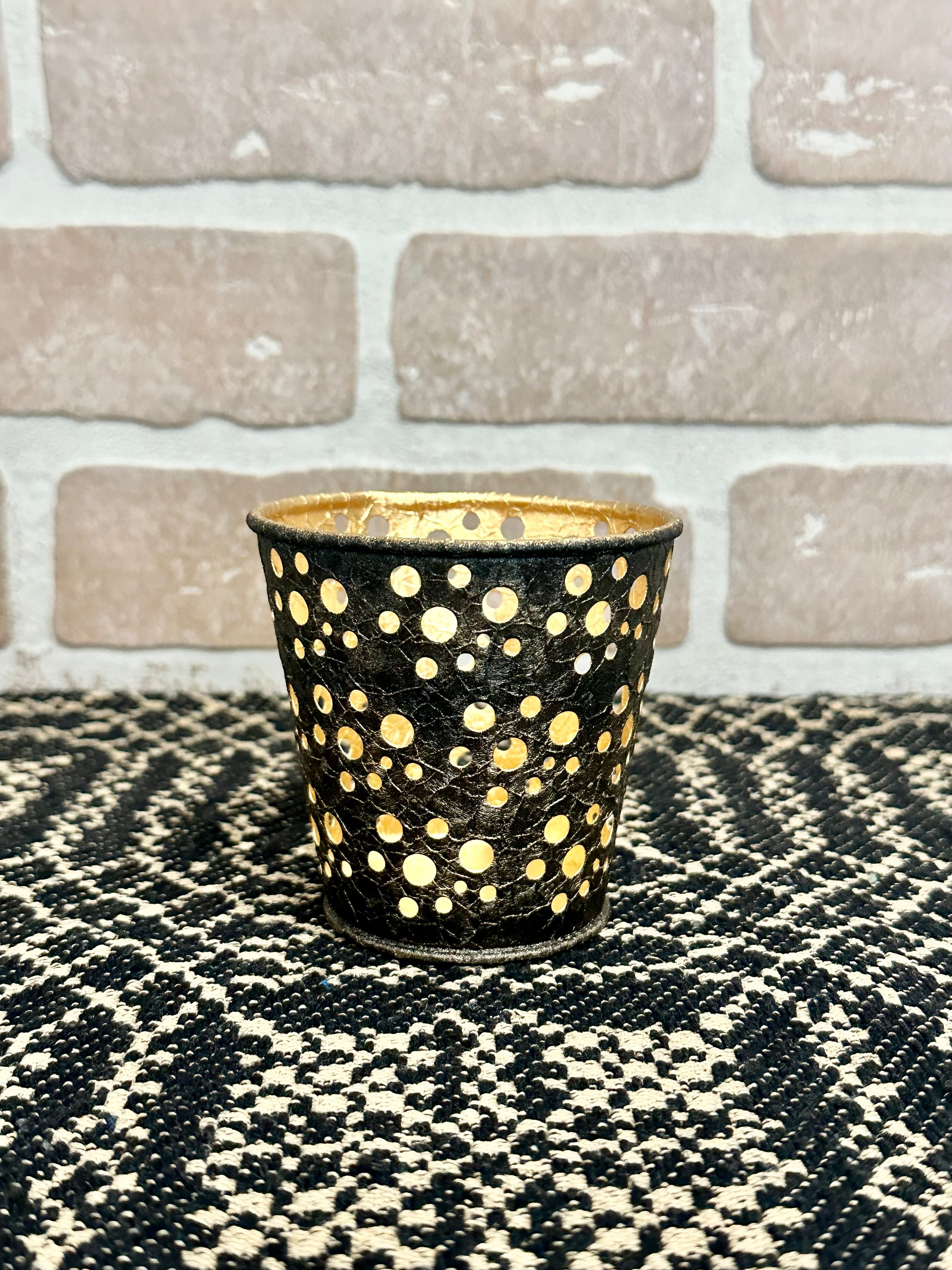 Black & Gold Tealight Holder