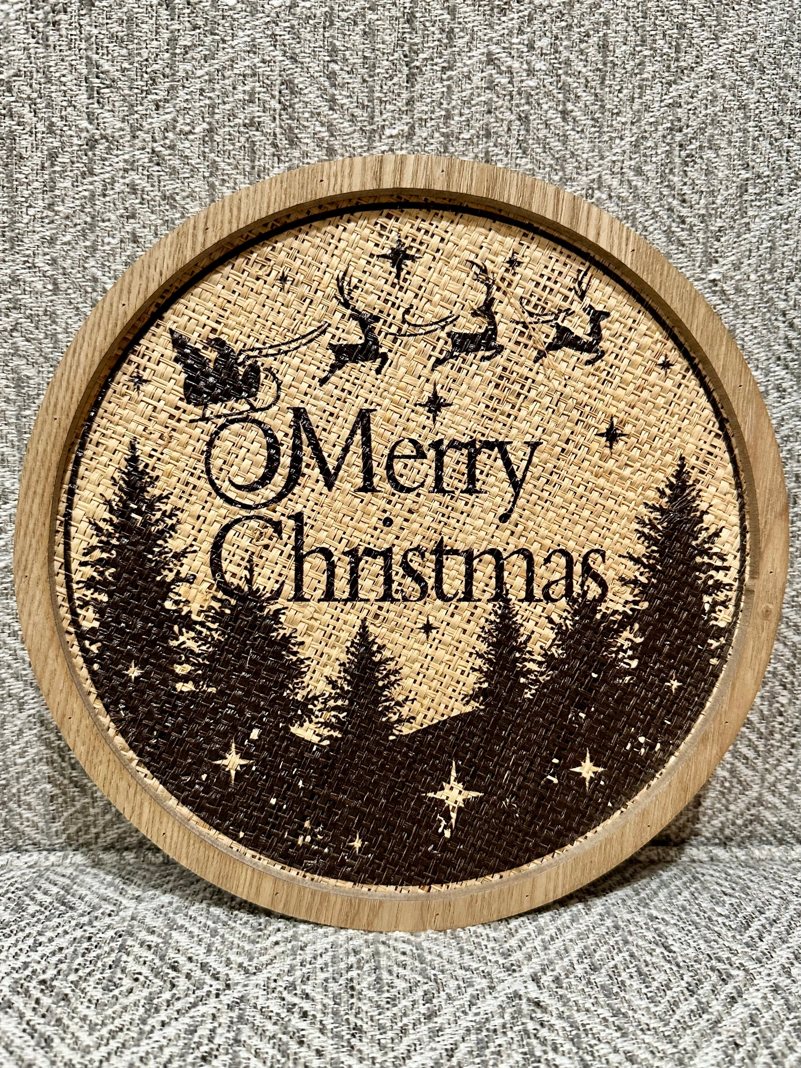 9.5” Round Merry Christmas Sign
