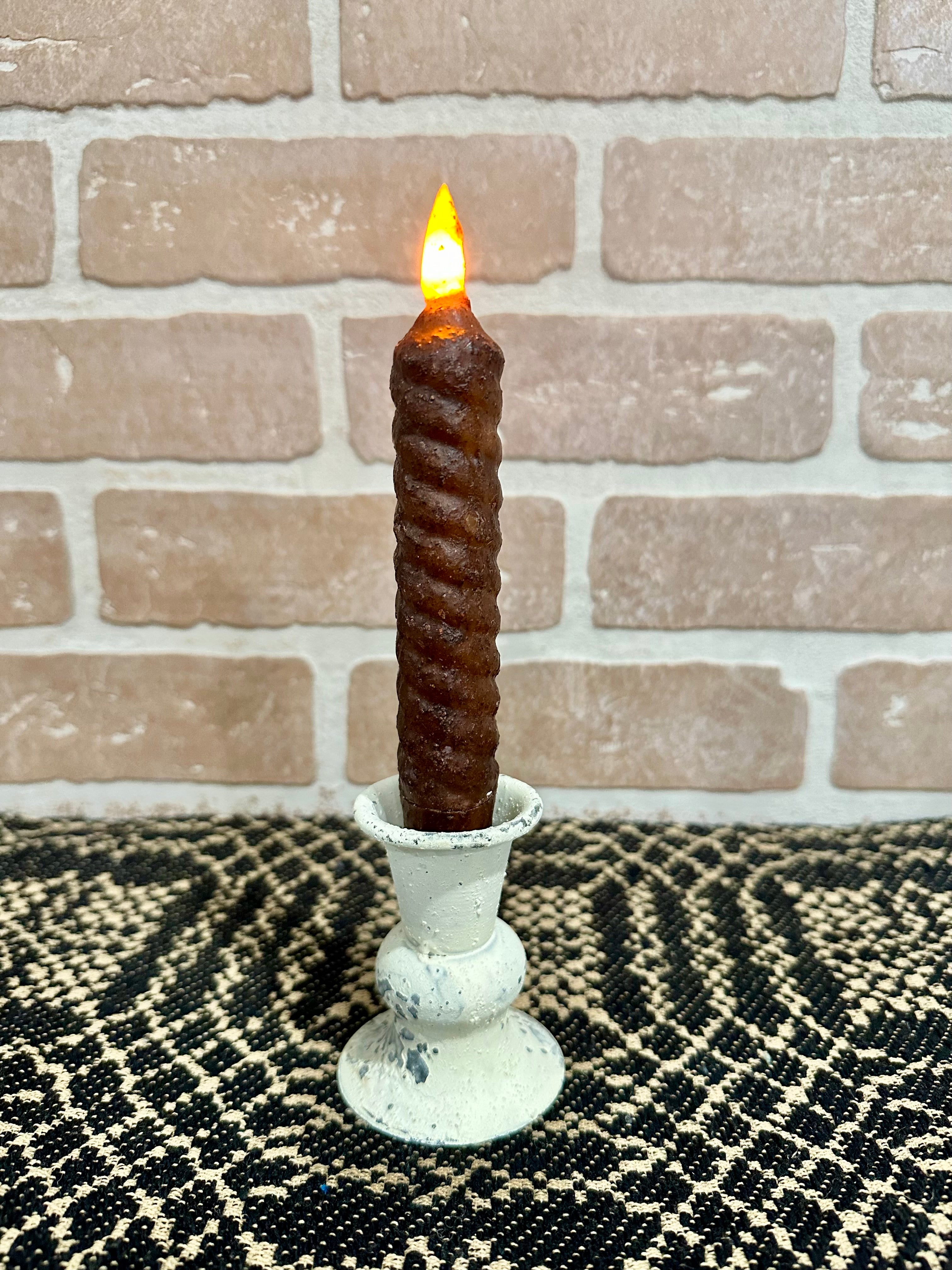 Brown Twisted Taper Candle