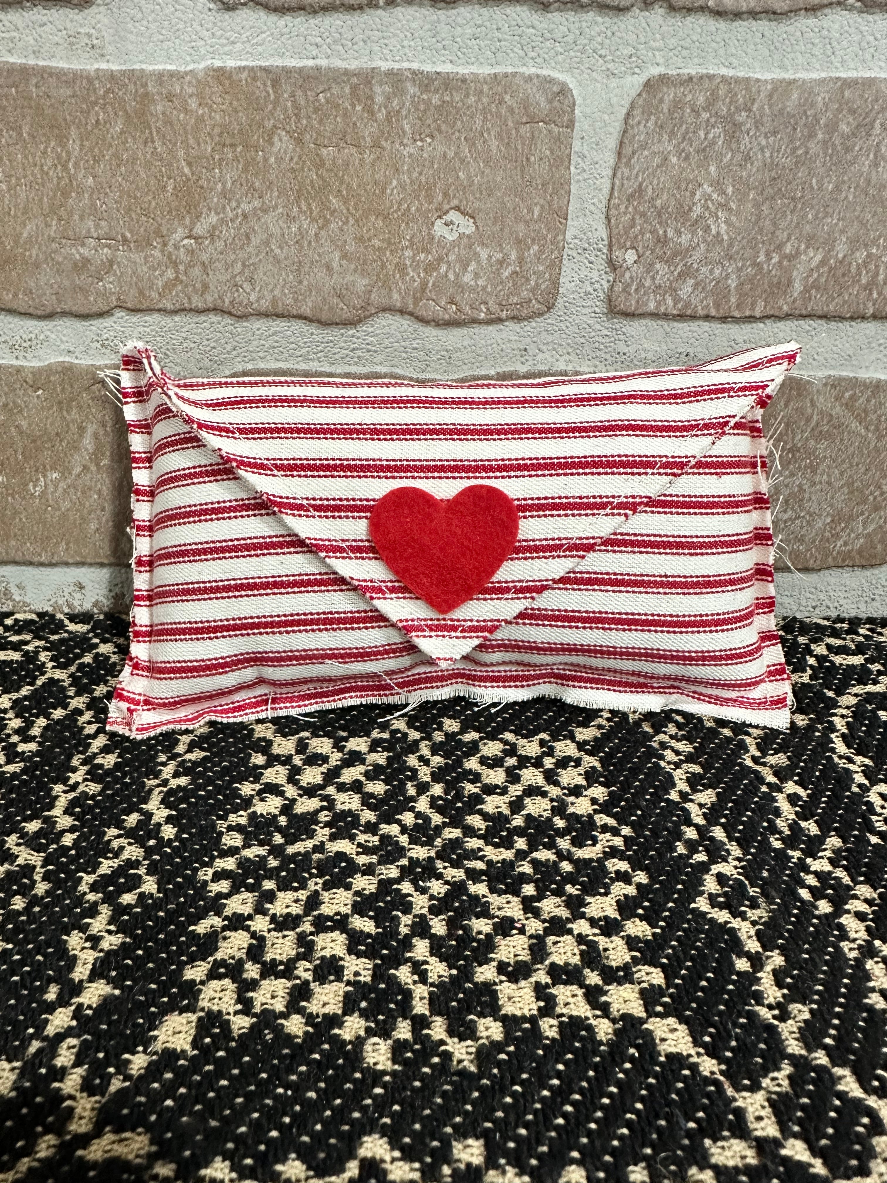 Fabric Heart Envelope