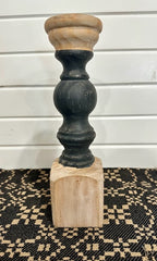 Rustic Black Candle Holder