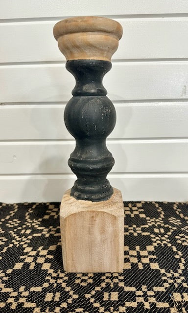 Rustic Black Candle Holder