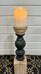 Rustic Black Candle Holder